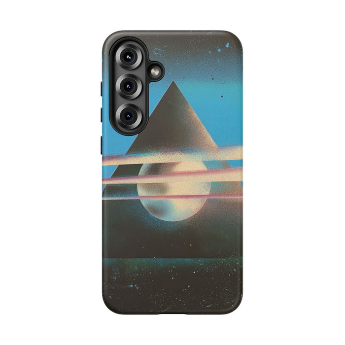 Surrealistische Geometrische Piramide met Gloeiende Bol