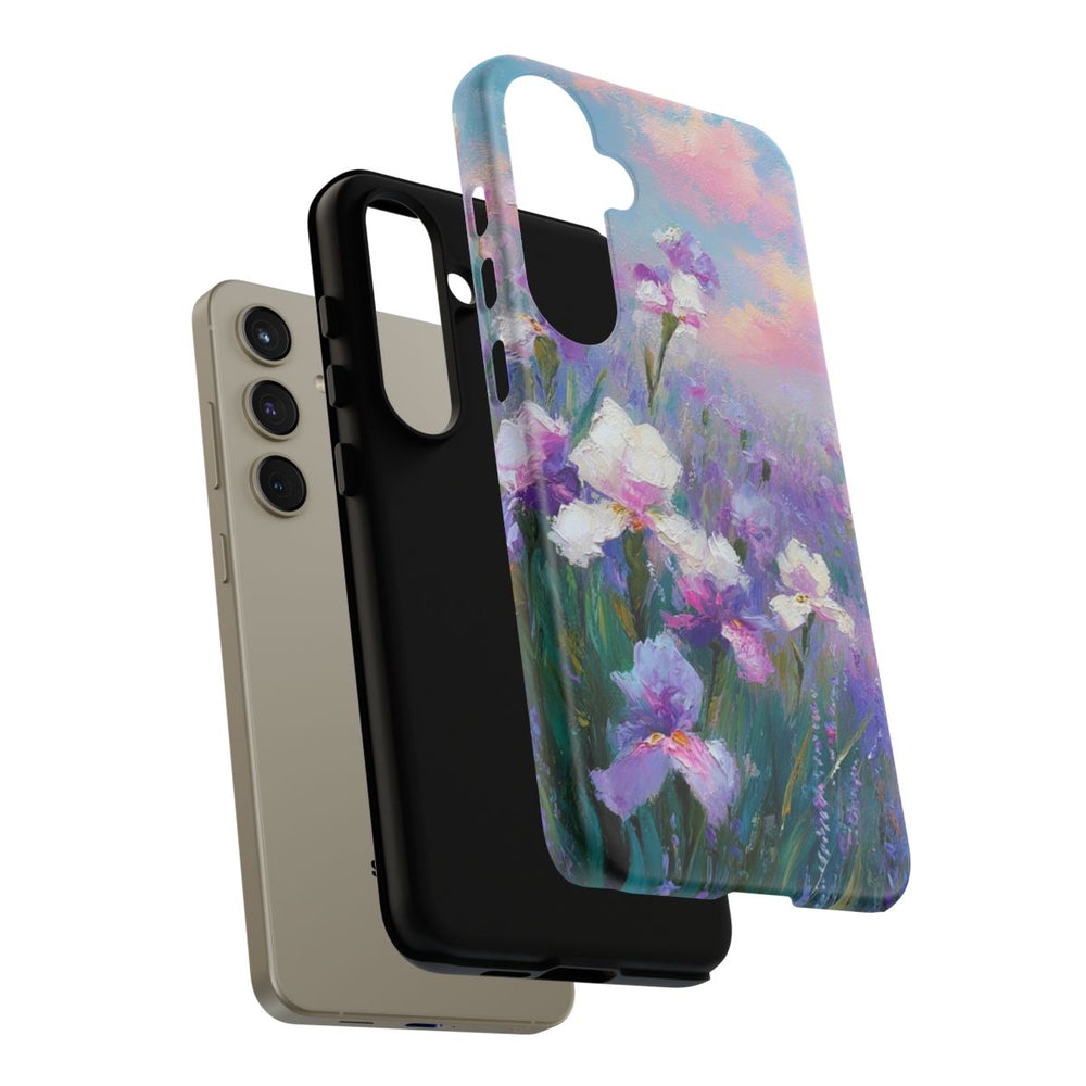 Pastelkleurige Irisbloemen Schildering