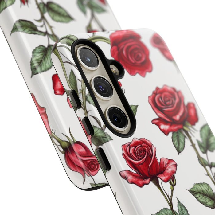 Rode Rozen Botanisch Patroon