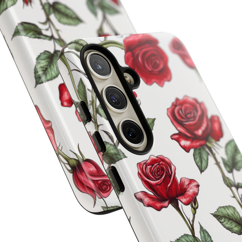 Rode Rozen Botanisch Patroon