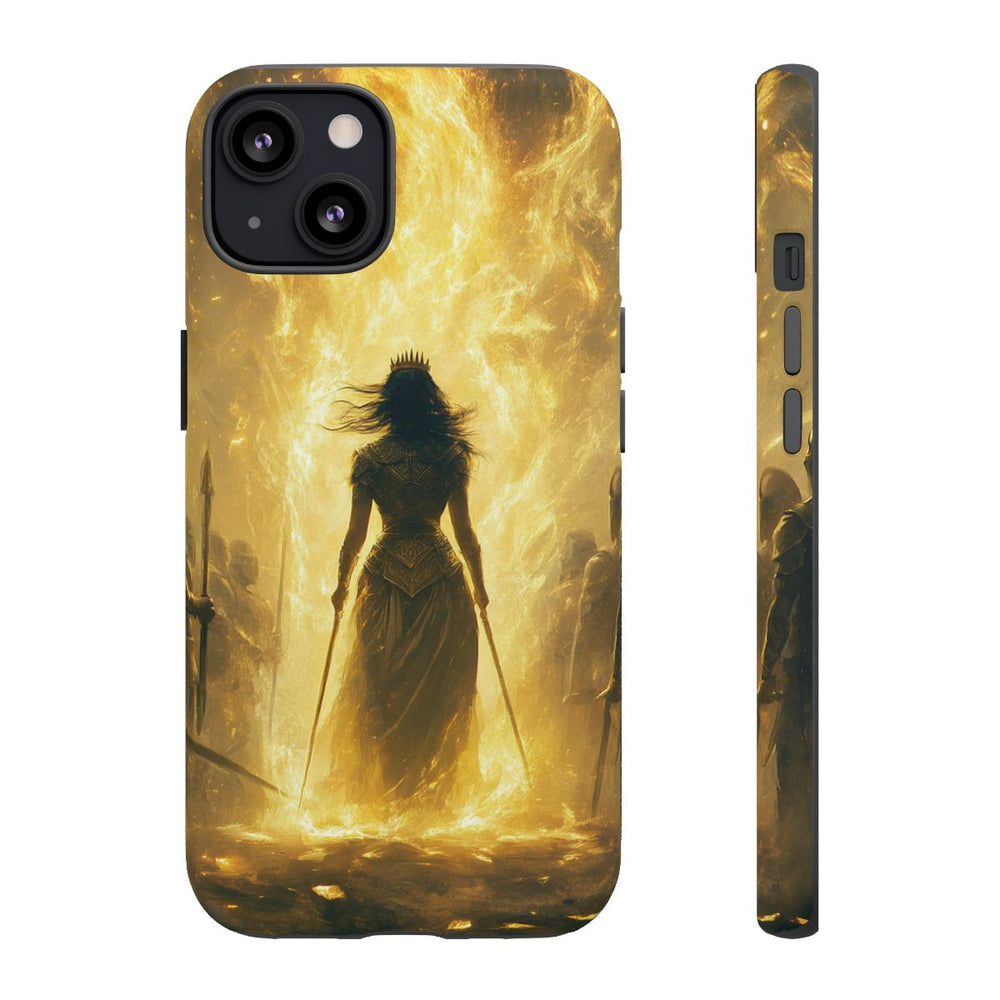 Gouden Krijgerskoningin met Kroon en Zwaarden