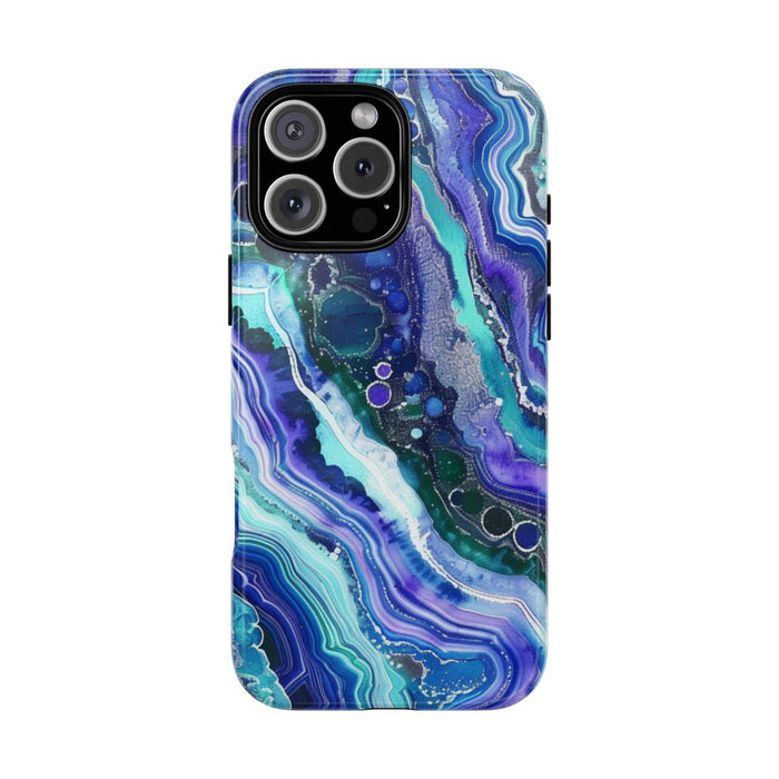 Blauw en Paars Geode-Wervelpatroon