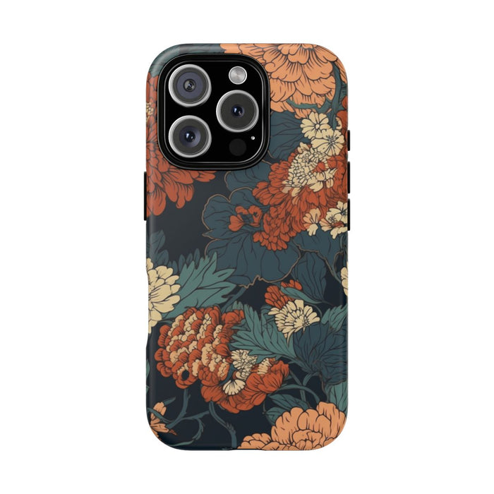 Vintage Bloemenpatroon in Warme Kleuren