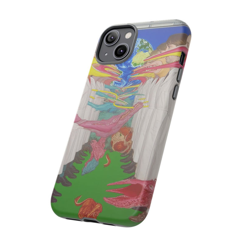 Surrealistische Figuren met Langgerekte Gezichten en Aardemotief