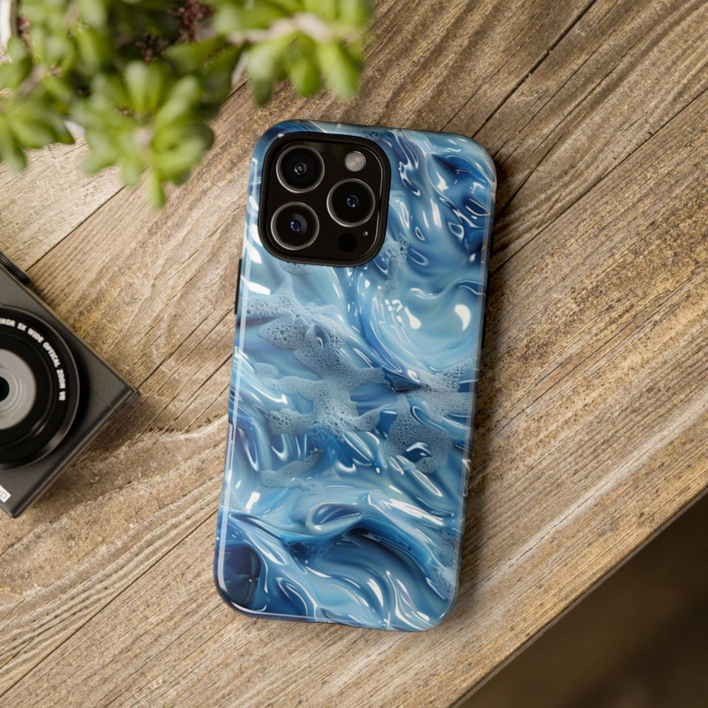 Blauw Abstract Golvend Patroon