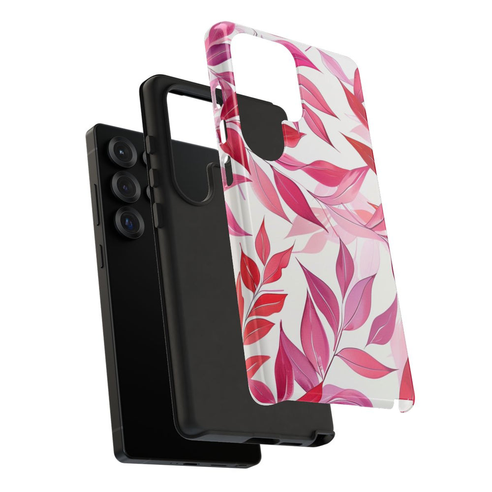 Roze en Rode Bladerenpatroon