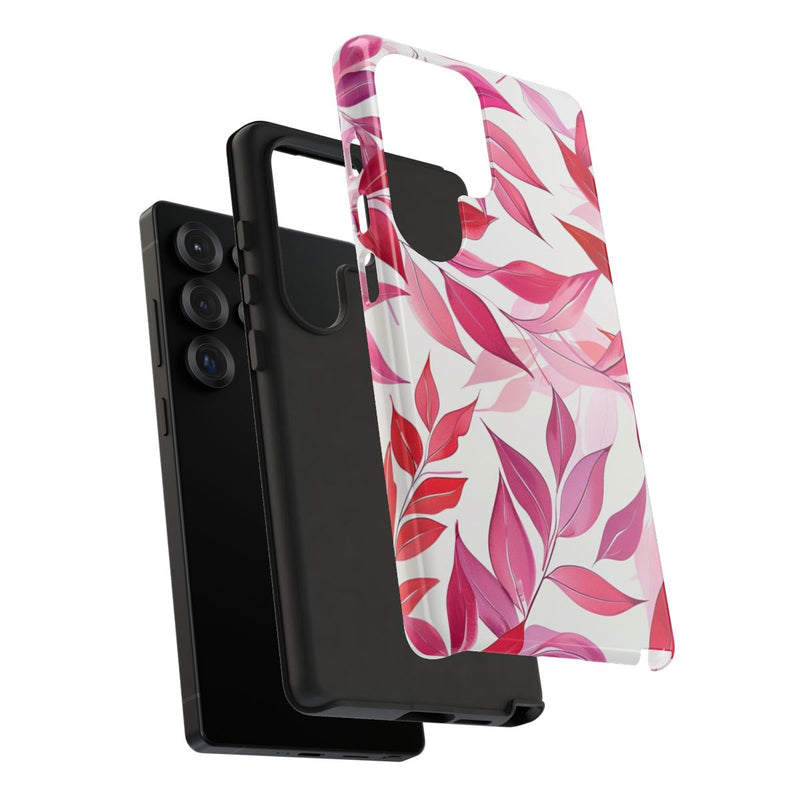 Roze en Rode Bladerenpatroon