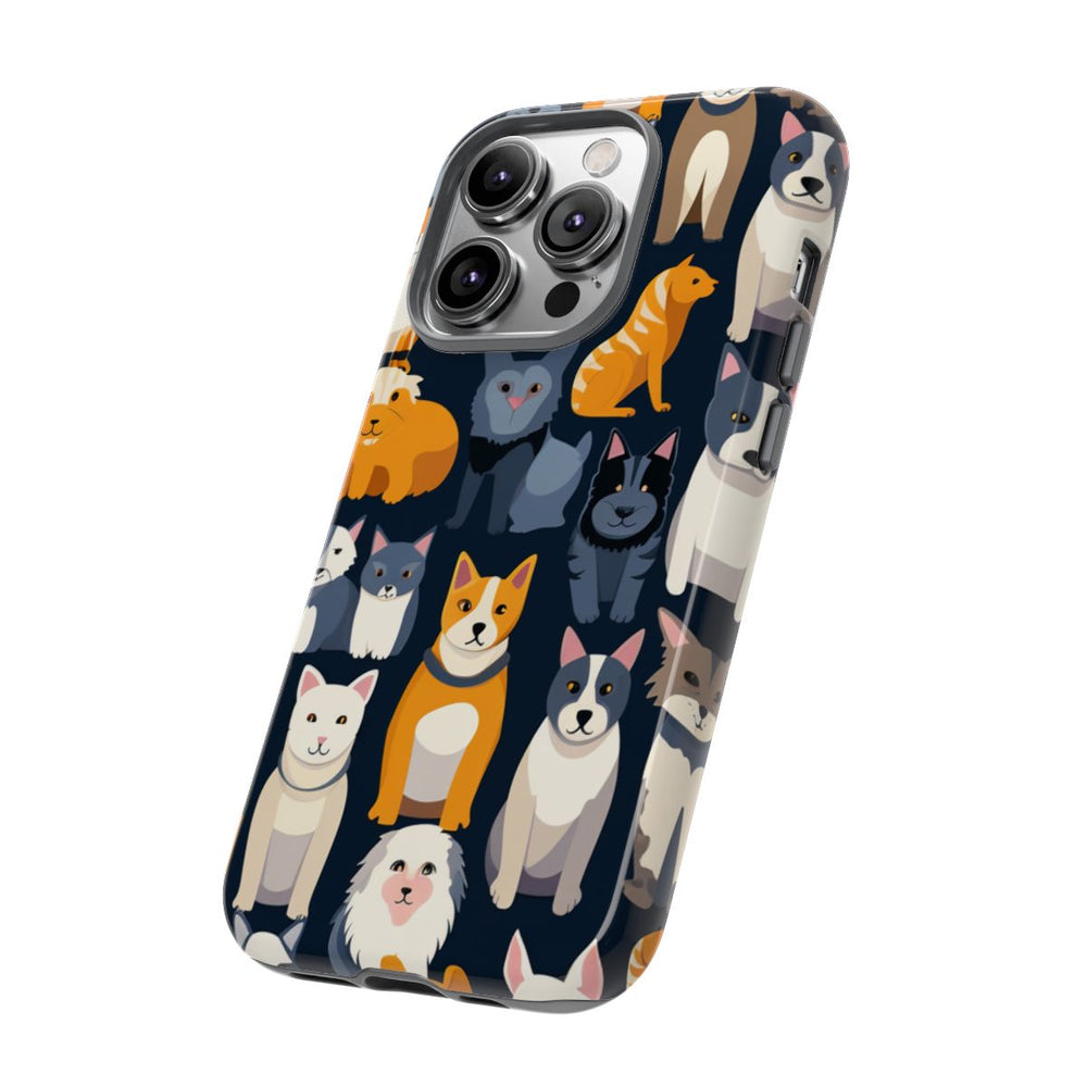 Kleurrijk Katten- en Hondenpatroon in Aantrekkelijke Kleuren