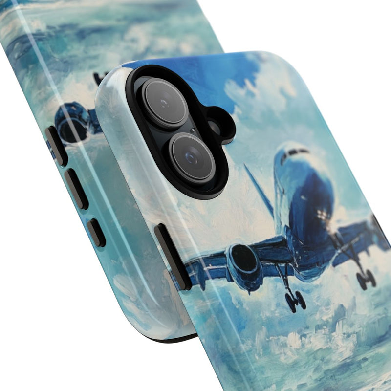 Vliegtuig Boven Oceaan Olieverfschilderij