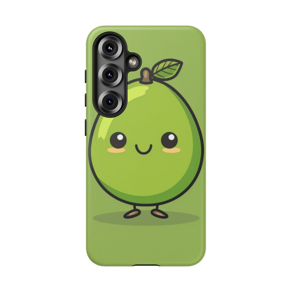 Schattige Groene Avocado in Cartoonstijl