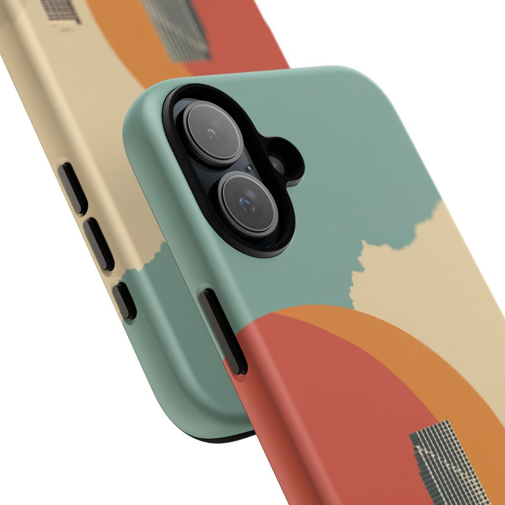 Minimalistische Stadsgezicht met Grote Zon