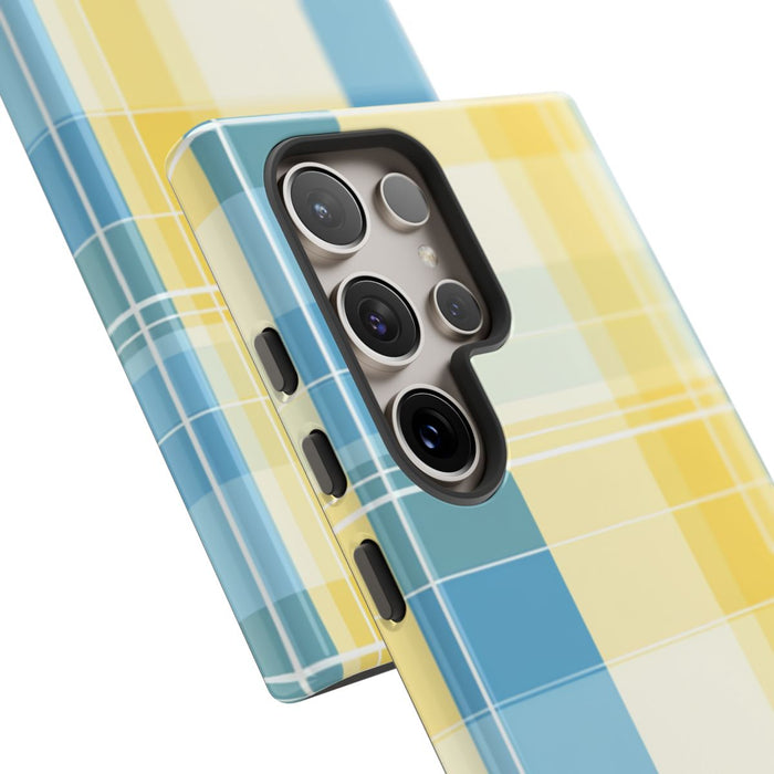 Ocean Blue en Geel Geruit Patroon