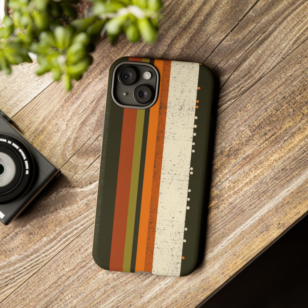 Retro Verticale Strepen en Stippenpatroon