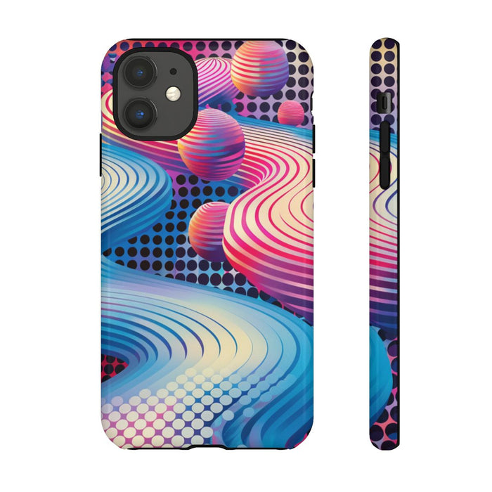 Kleurrijke Abstracte 3D-Golven en Bollen
