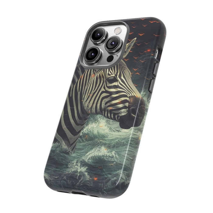 Zebra in Water met Gloeiende Vonken