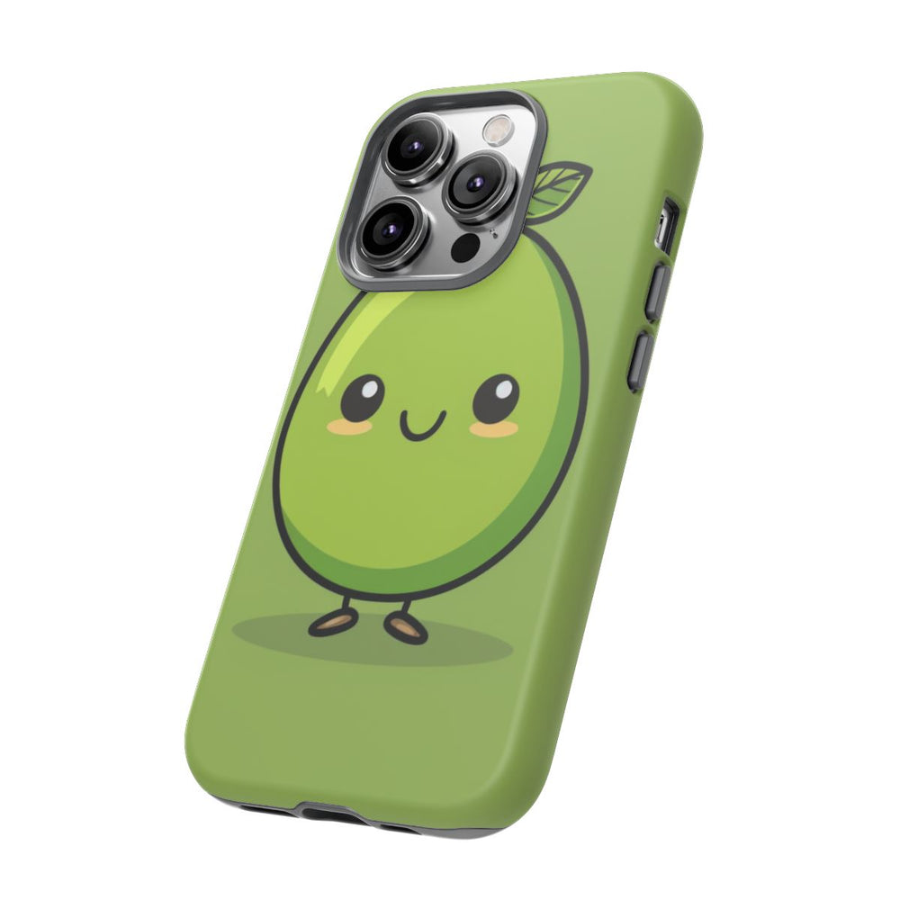 Schattige Groene Avocado in Cartoonstijl