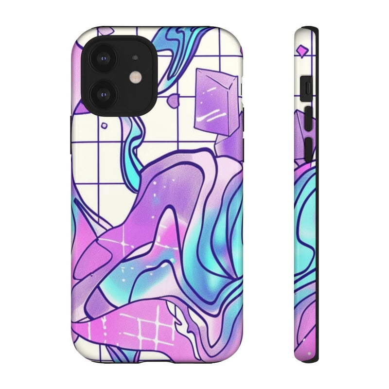 Abstract Kristal Vaporwave Patroon