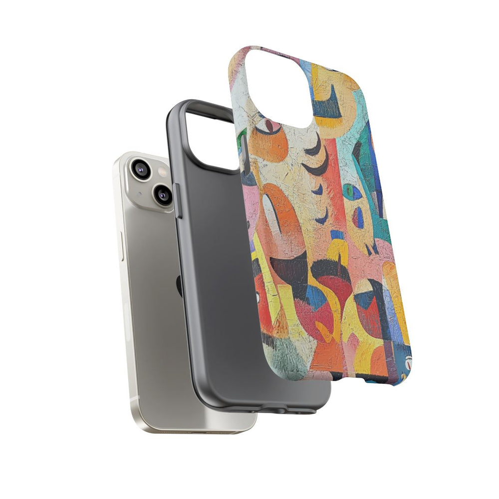 Abstracte Gezichten en Vormen in Felle Kleuren