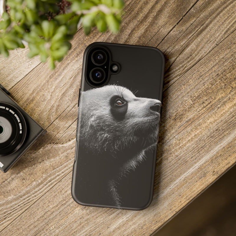 Gedetailleerde Zijaanzicht van Panda met Bruine Ogen