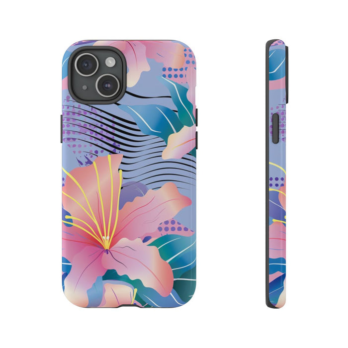 Roze Bloemenpatroon met Abstracte Accenten