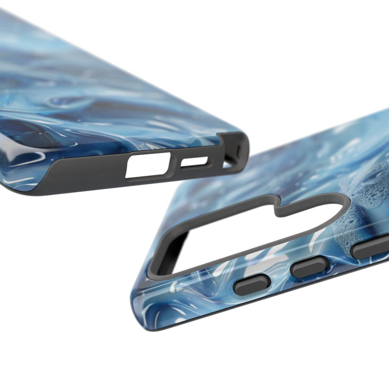 Blauw Abstract Golvend Patroon