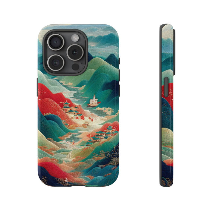 Kleurrijk Berglandschap met Illustratie