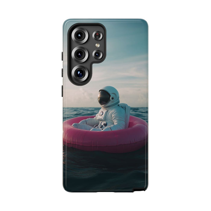 Astronaut op Roze Zwemband