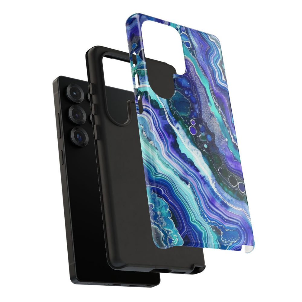 Blauw en Paars Geode-Wervelpatroon