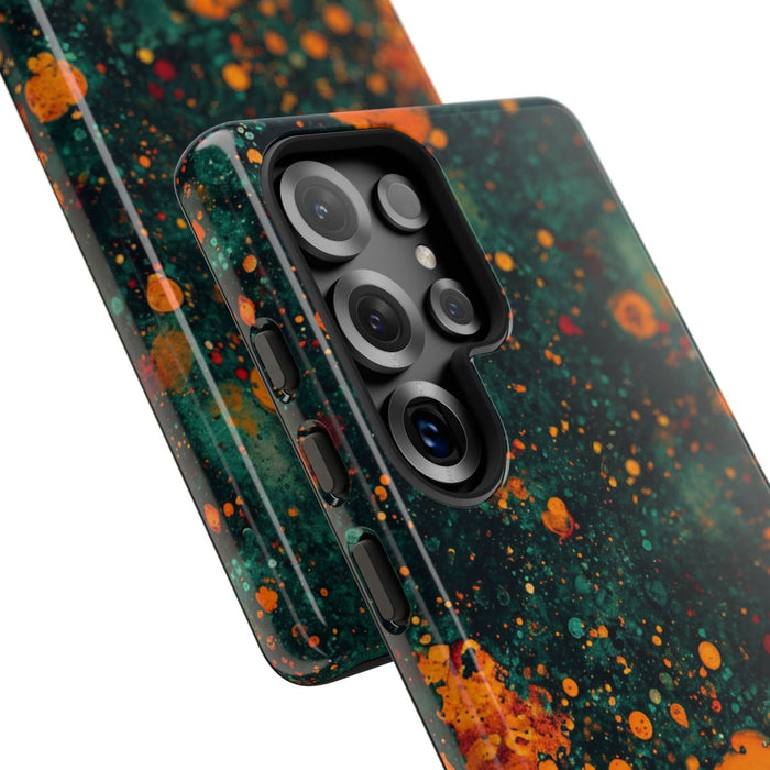 Abstracte Oranje en Teal Bellenpatroon