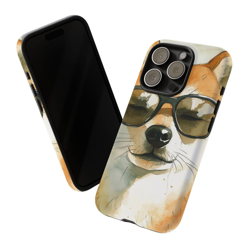 Stoere Shiba Inu met Zonnebril