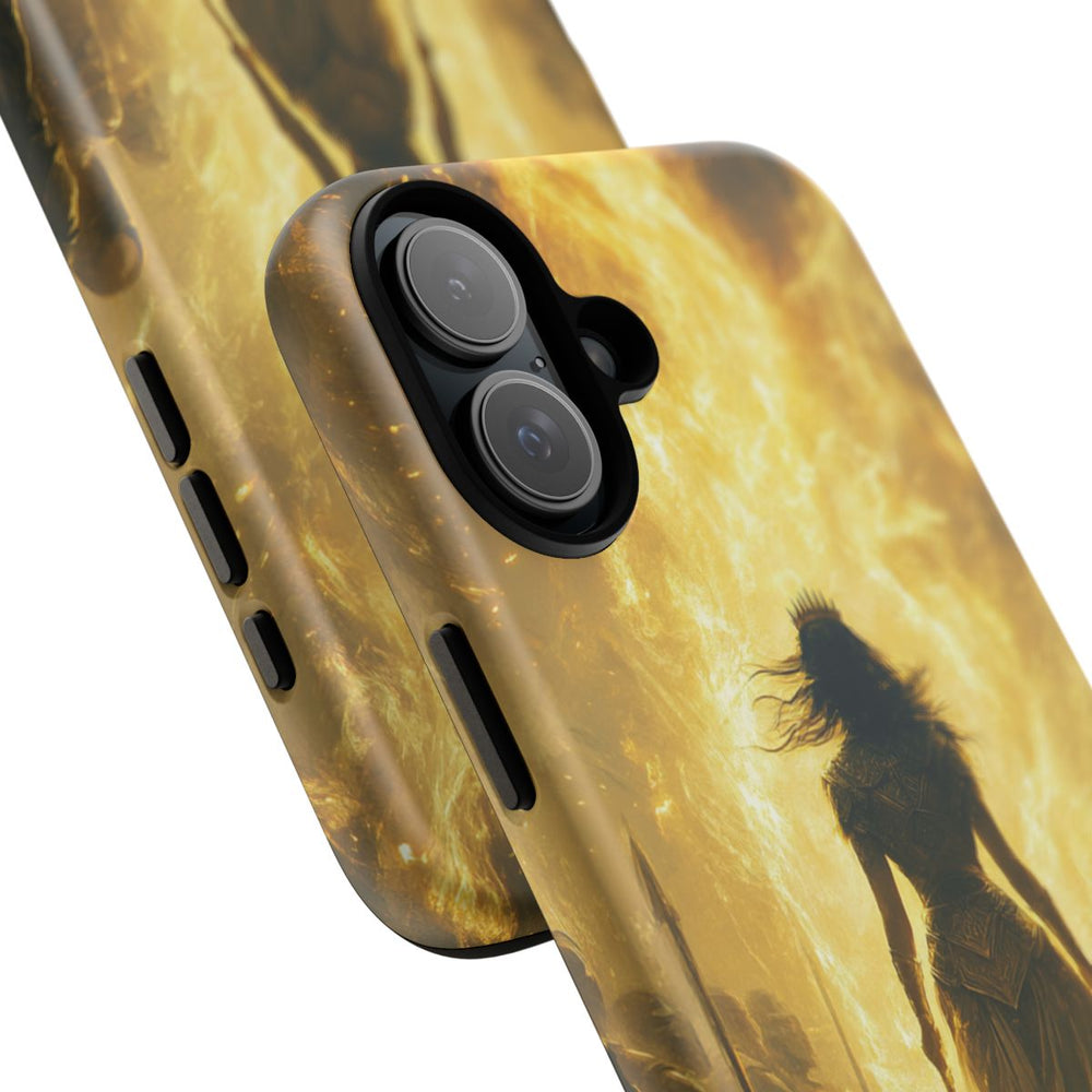 Gouden Krijgerskoningin met Kroon en Zwaarden