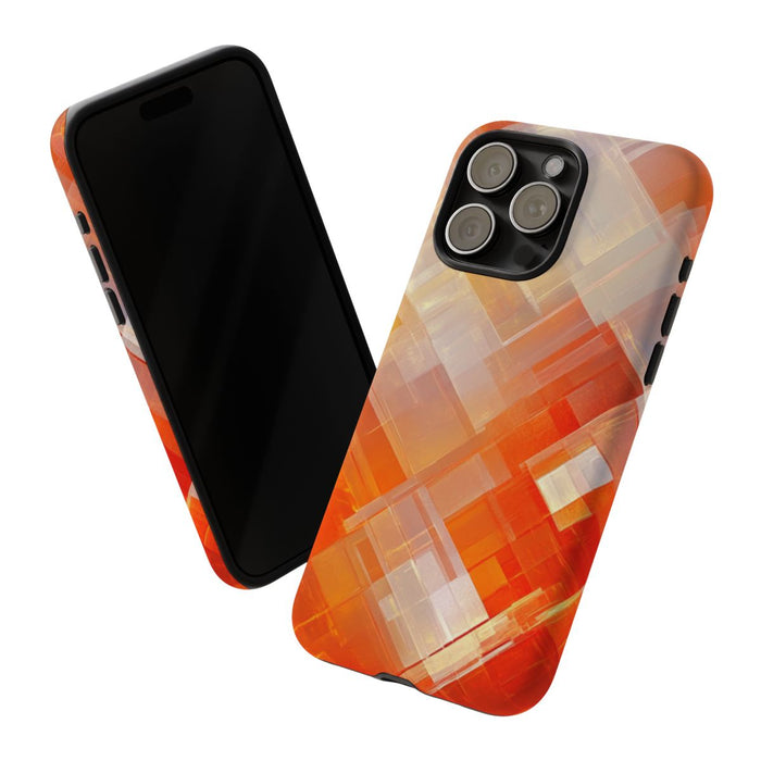 Abstract Oranje Geometrisch Patroon