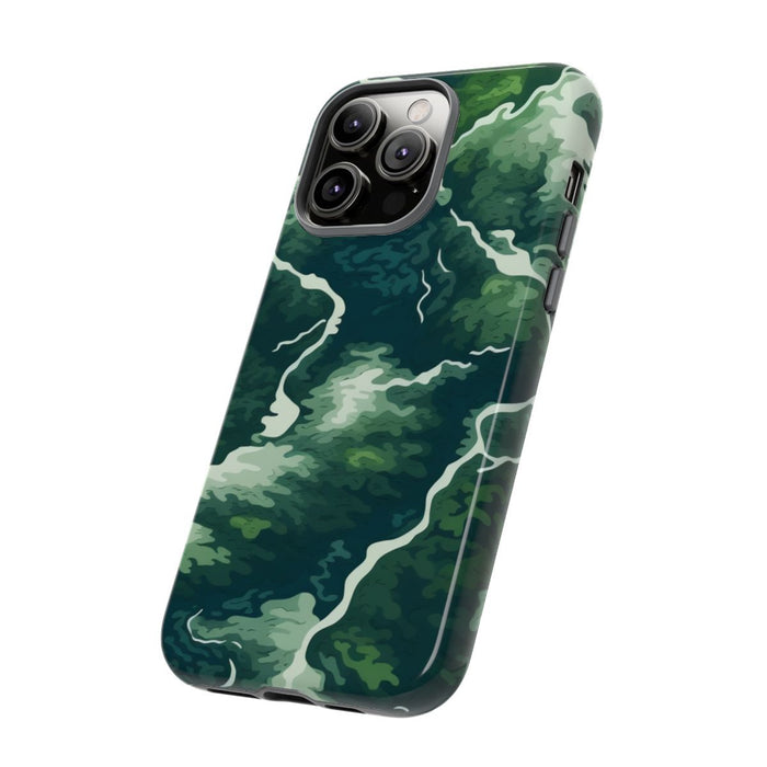 Abstracte Groene Rivier en Bospatroon