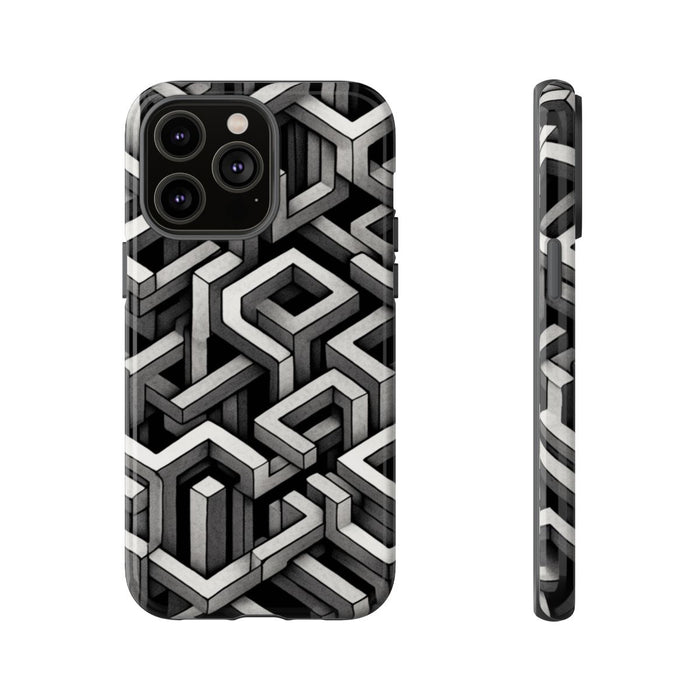 Monochrome Geometrisch Optisch Illusiepatroon