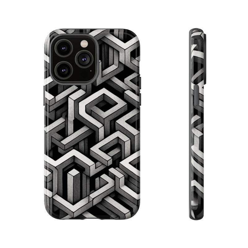 Monochrome Geometrisch Optisch Illusiepatroon