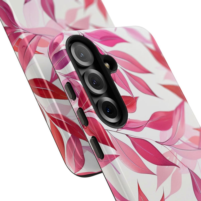 Roze en Rode Bladerenpatroon