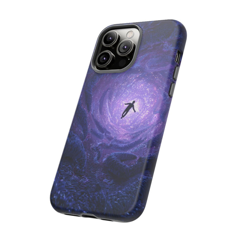 Man Valt Door Kosmische Tunnel met Tentakels