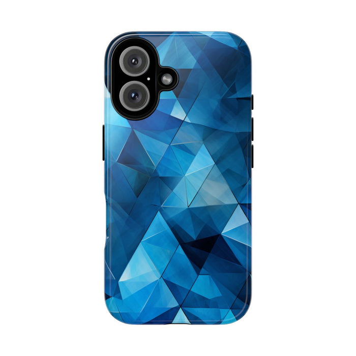 Blauw Geometrisch Driehoekenpatroon