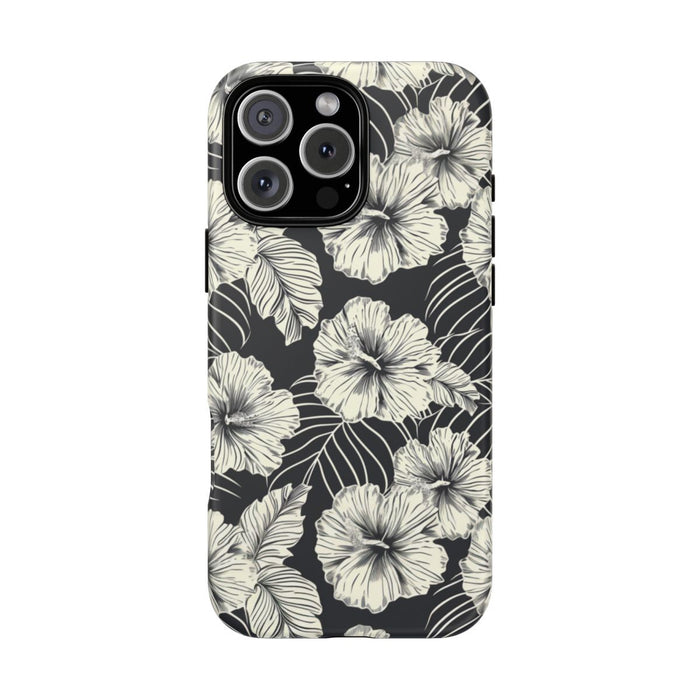 Monochroom Bloemenpatroon