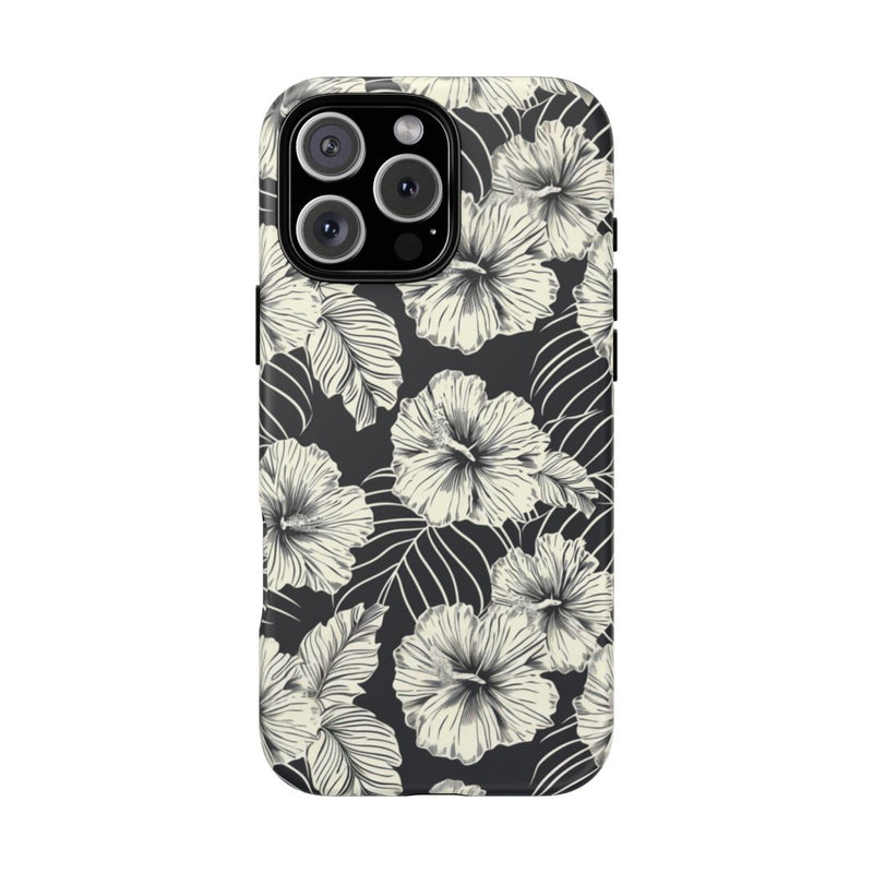 Monochroom Bloemenpatroon