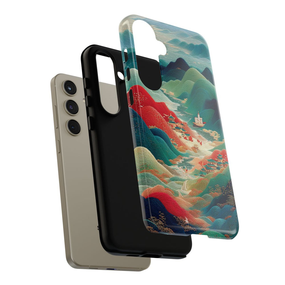 Kleurrijk Berglandschap met Illustratie