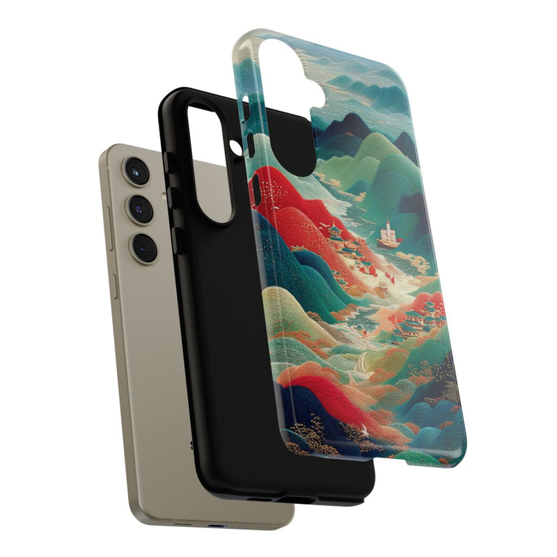 Kleurrijk Berglandschap met Illustratie