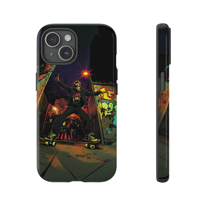 Skateboardtruc in de Nacht met Graffiti