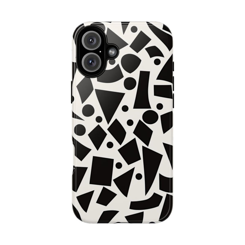 Zwart-Wit Geometrisch Abstract Patroon
