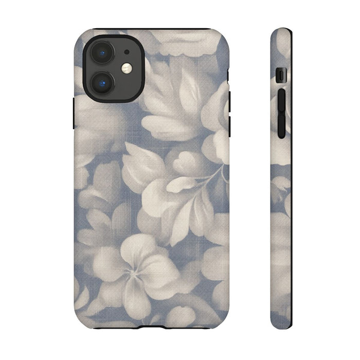 Vintage Bloemenpatroon in Blauw en Beige