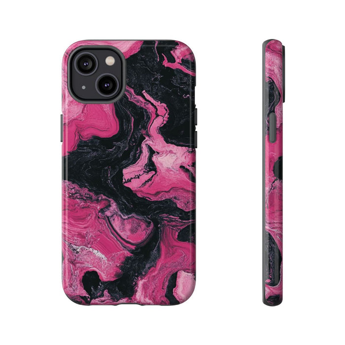 Roze en Zwarte Marmer Abstracte Textuur