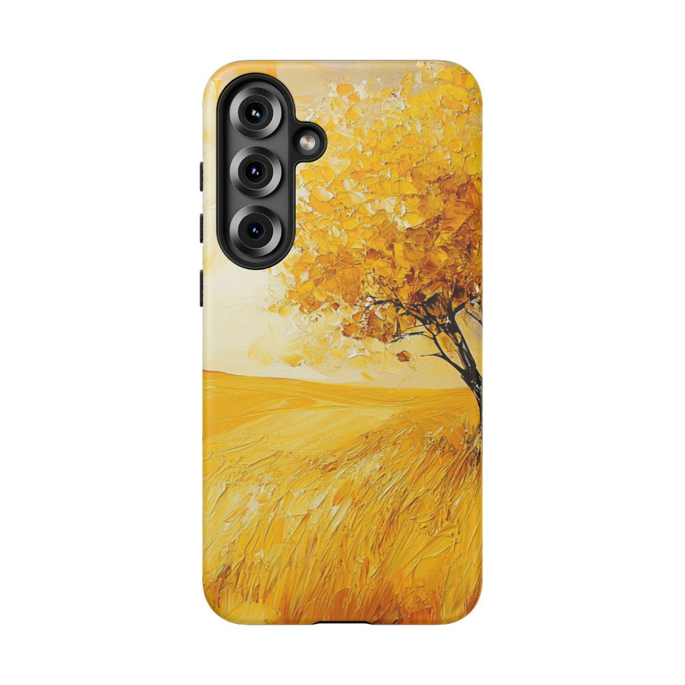 Gouden Herfstboom in Landschap