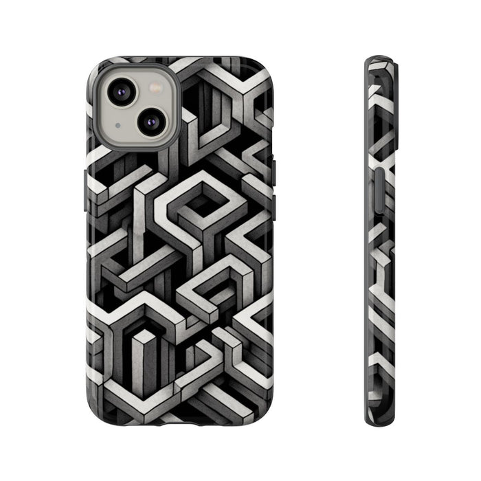 Monochrome Geometrisch Optisch Illusiepatroon