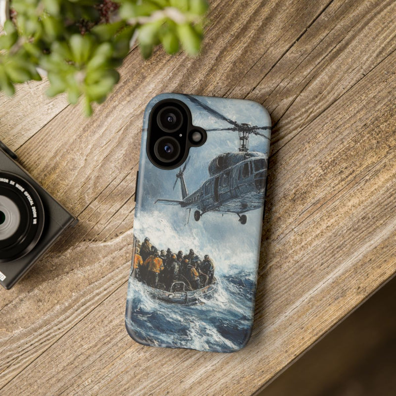 Helikopterredding op Zee Olieverfschilderij