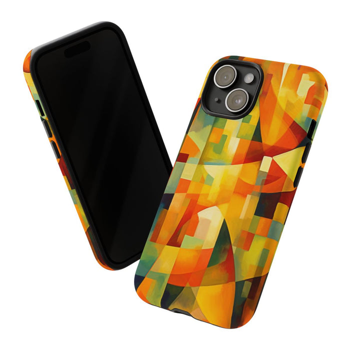 Abstracte Geometrische Vormen in Warme Kleuren